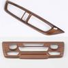 2X Peach Wood Grain Center Console Panel+Air Vent Outlet Cover Trim For Car Crv