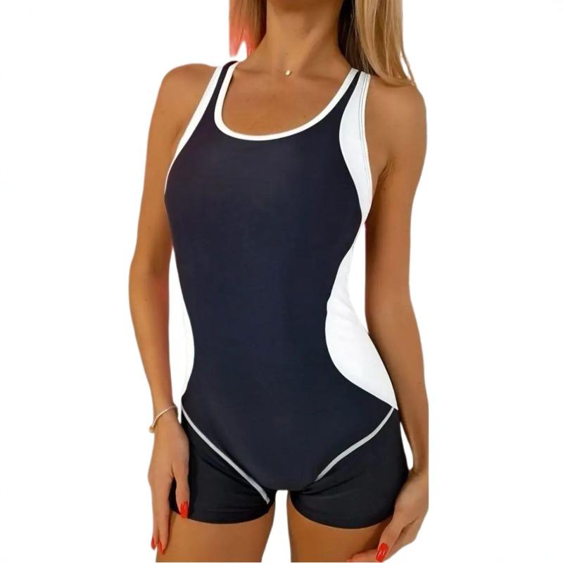 New Sports Vest Racing Swimsuit One-piece Boxers European and American Swimwear S