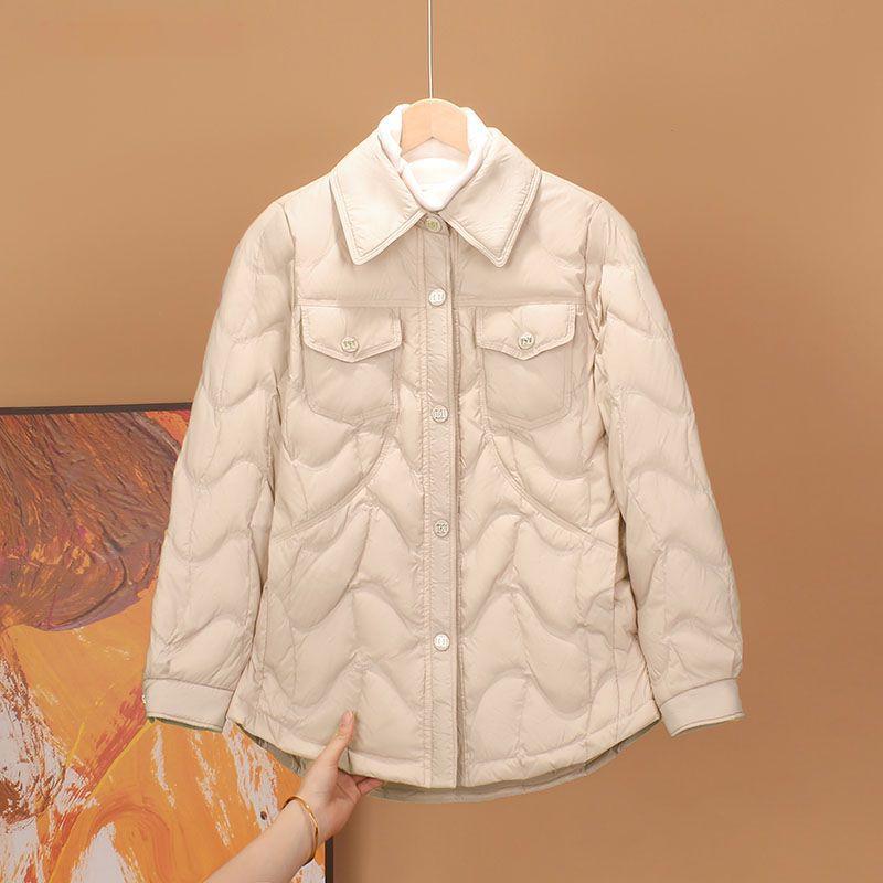

New winter down jacket short fashion loose light versatile warm jacket S