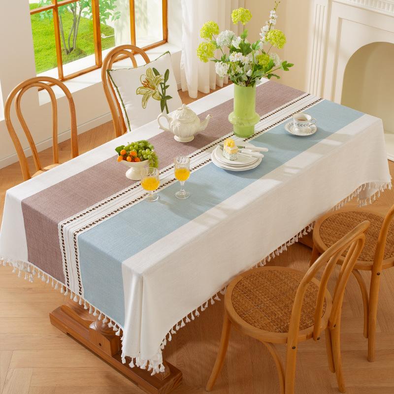 Nordic Tablecloth Tablecloth Cotton And Linen Fabric Dust-Proof Dining Table Cloth Home Kitchen Western Food Table Side Cabinet Nordic Style
