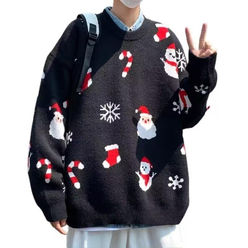 Men s Slim Fit Round Neck Sweater, Trendy Autumn/Winter Knitwear 2025 Collection XL чёрный