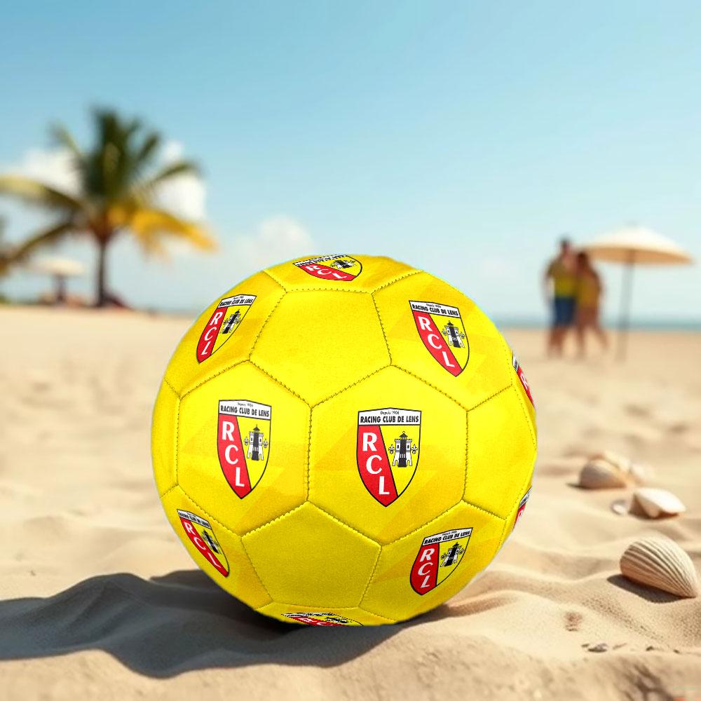 RC Lens Size 5 Soccer Ball, Machine-Stitched PVC, Durable & High Bounce, All Ages Fit, fan merchandise, matches & outdoor use.