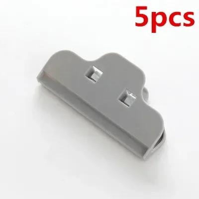 

Portable 5Pcs Seal Sealing Bag Clips Sealer Clamp Plastic Tool Kitchen Storage for Food Snack Fresh Keeping светло-серый