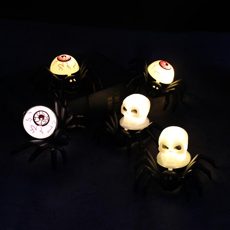 Halloween Spider Candle Light LED Plastic Candle Glowing Light Atmosphere Decoration Props Night Light