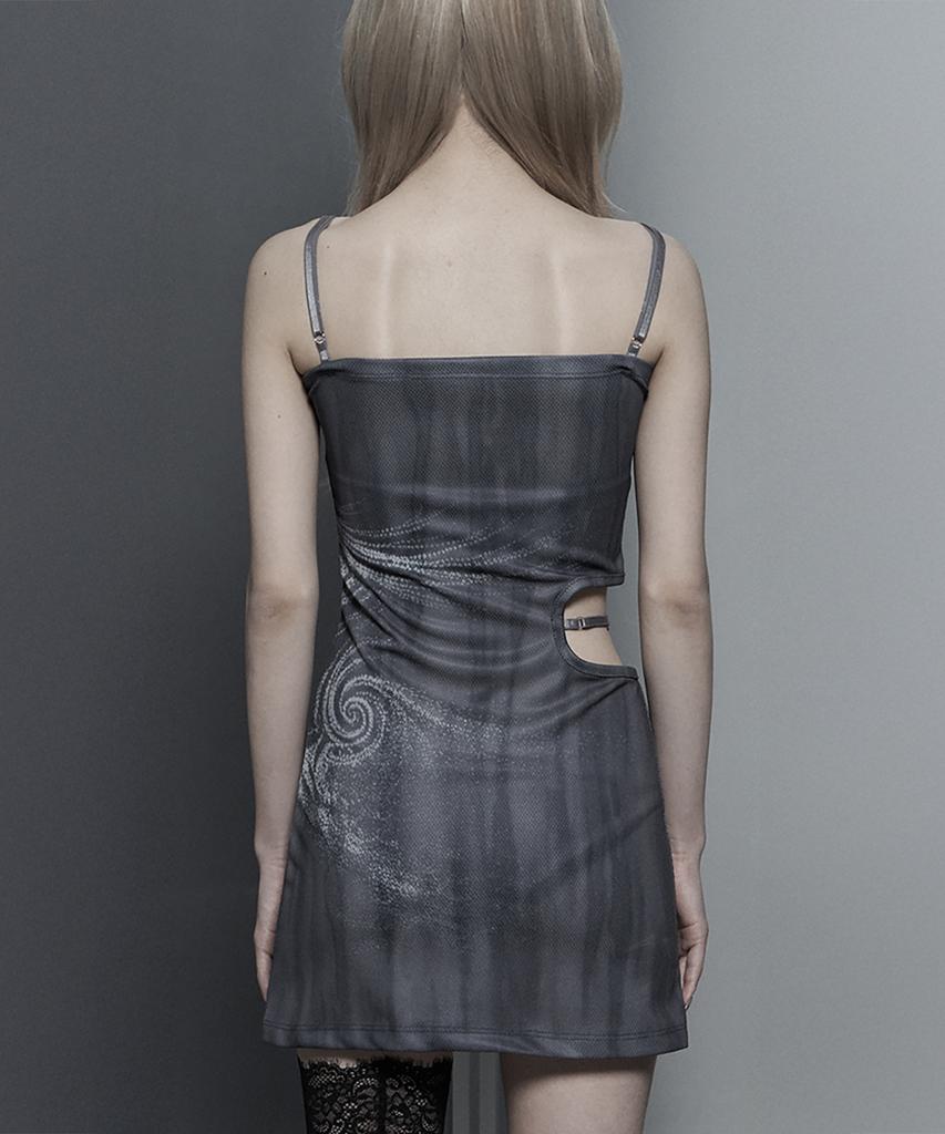 Etosome Side Cut-Out Mini One-Piece (Charcoal)