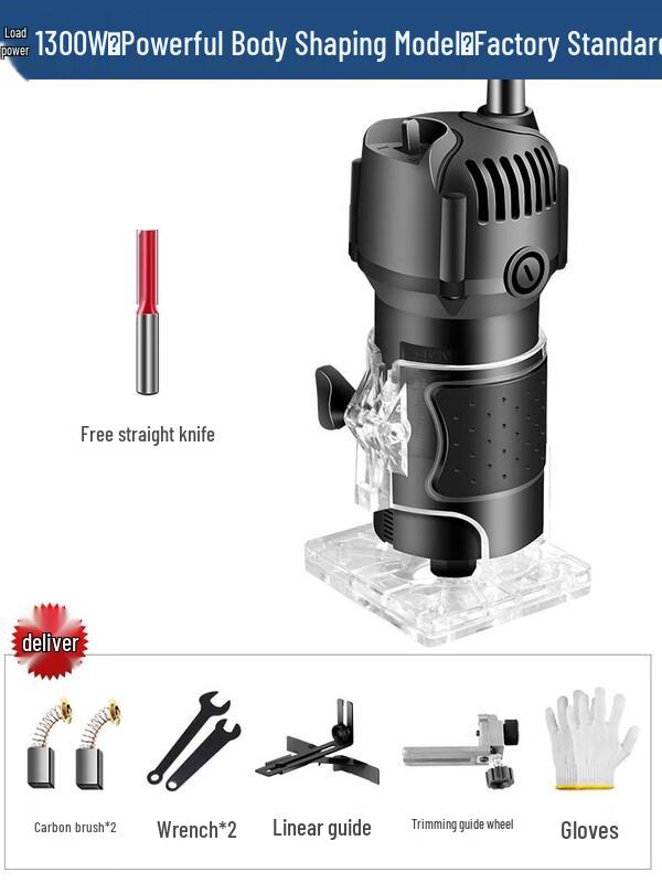 

MUFAN Powerful Electric Woodworking Trimmer & Slotting Machine CN plug (adapter included)