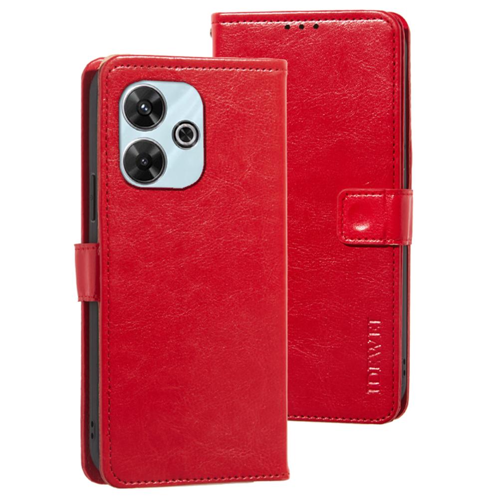 For Xiaomi Redmi 13 5G/13 4G Case Crazy Horse Texture Flip Leather Phone Cover