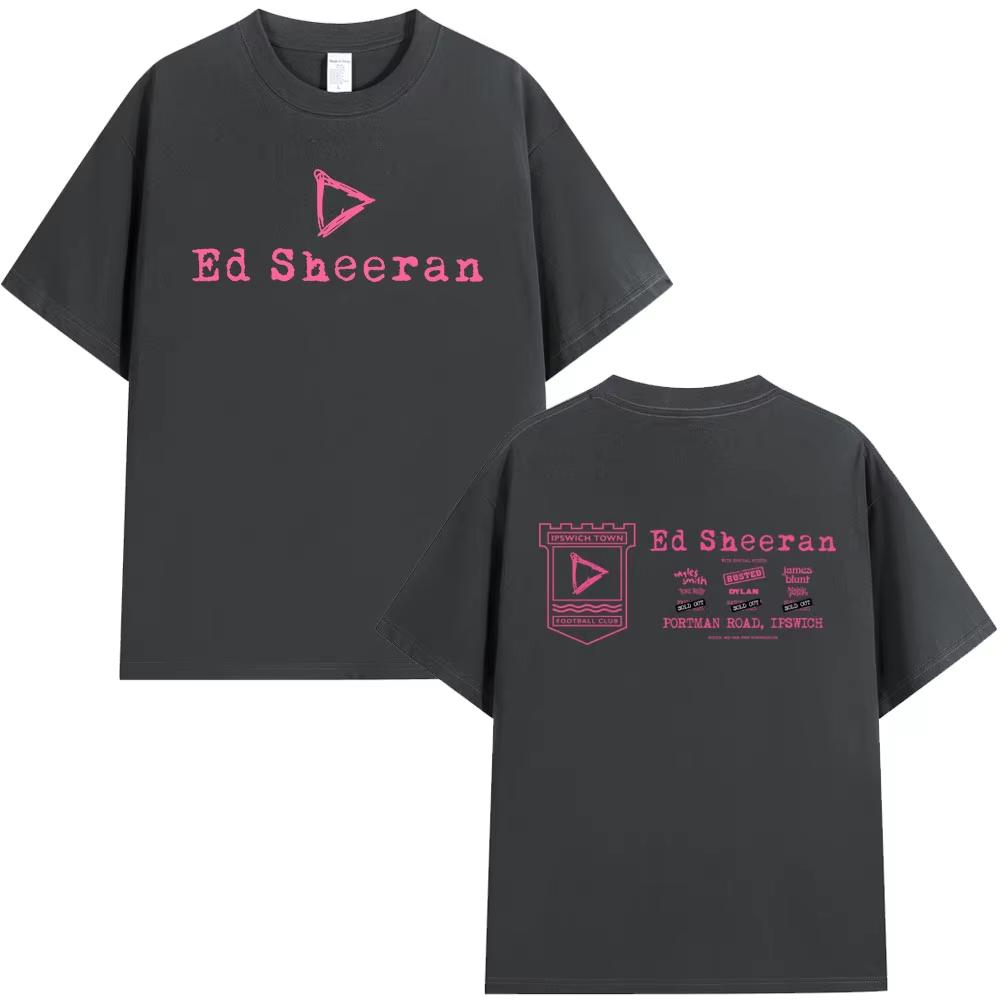 Ed Sheeran Play Tour 2025 Merch Koszulki Prezent dla Fanów Odzież Męska Damska Moda Vintage T-shirty Oversize Bawełniana Koszulka Casual