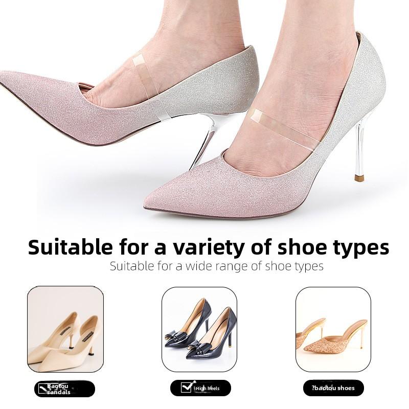 Invisible Transparent High Heel Shoe Bundle Laces No Heel Foot Wrap Leather Shoes Tying Shoelaces