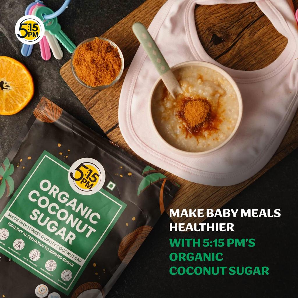 5:15PM Organic Coconut Sugar 500 G Unrefined Natural Sweetener For Baking Cooking Drinks Organic Natural Palm Sugar