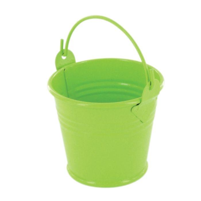 Zinc Bucket 6.2 X 4.5 X 5.5 Cm, Anise Green