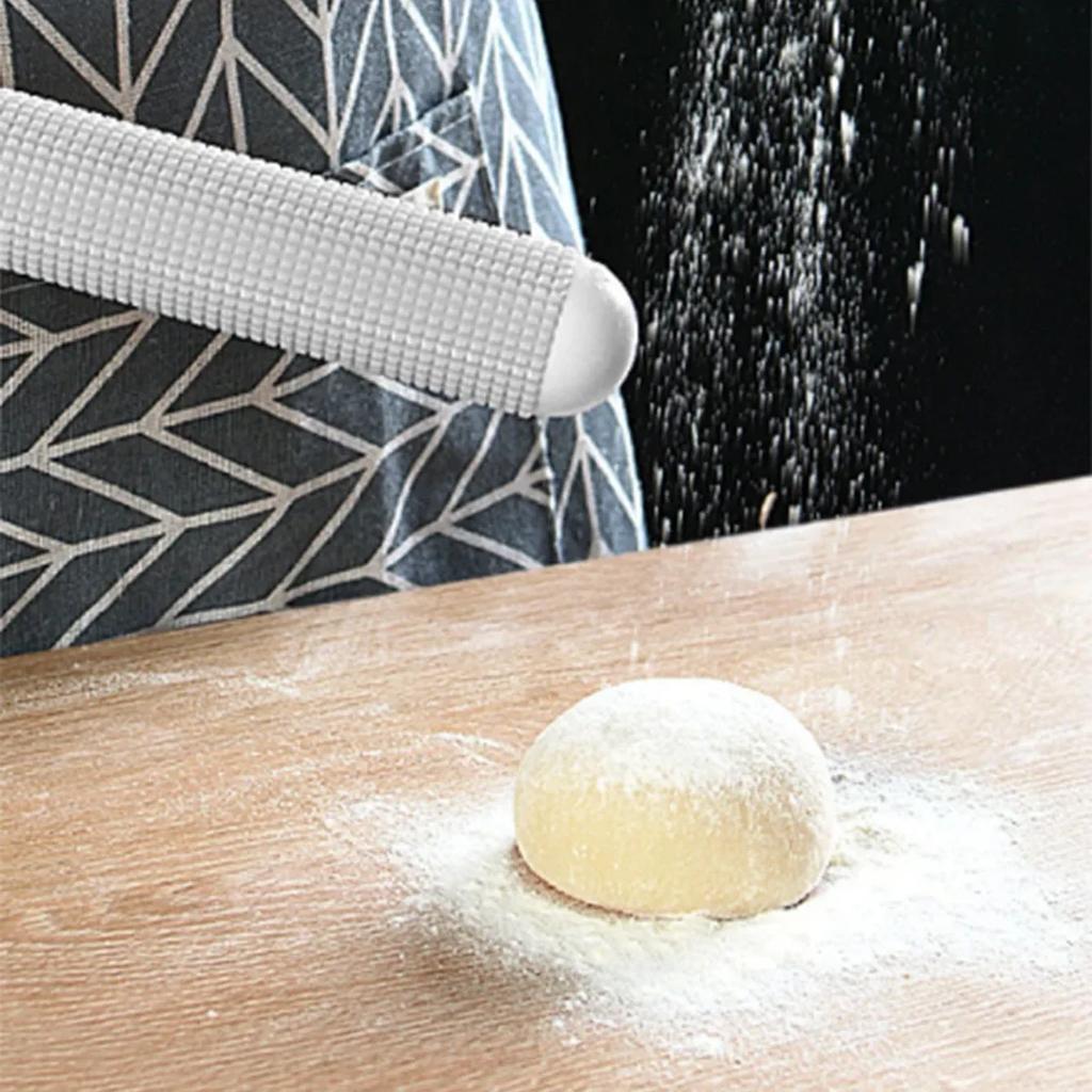 1pc-Rolling pin Household Baking Tool Non Stick Hand Rolling Dumpling Skin Floating Point Bread Exhaust Rod Rolling pin Pink