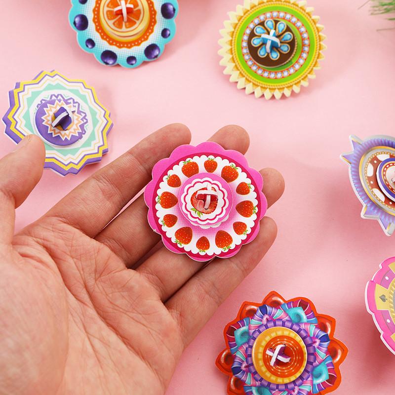 Children Diy 3d Puzzle Paper Gyroscope Art Craft Toy Gift For Kids School