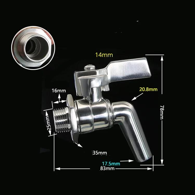 1/8 1/2 3/4 1 Inch 304 Roestvrij Staal Bierfust Kraan/rode Wijn Kraan/drankmachine Waterfilter Aftap