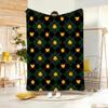 Classic Pattern PPoker Suit Argyle Throw Lightweight G Flannel Blanket Soft Skinfriendly for Summer Cooling