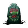 Christmas Double Sided Print New Year Gift Bag Drawstring Pocket Christmas Backpack