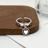 Retro Heart Water Drop Adjustable Ring - Unique and Fashionable Design