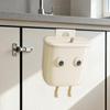 Kitchen Trash Can Trash Bin With Lid Cute Waste Basket With Eyes And Legs Decoration For Wall Under Sink Bedroom RV Bathroom