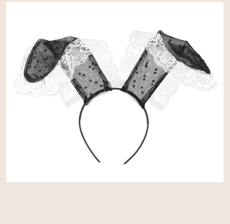 Sheer Bunny Girl Cosplay Sexy Lingerie Set for Halloween Events [AQURAD] 5-piece