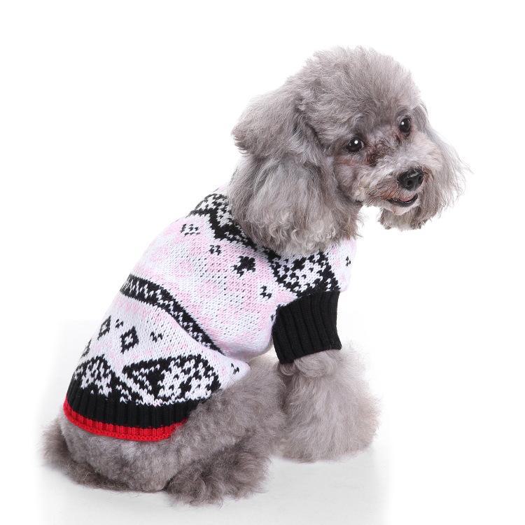 Festive Dog Sweaters: Snowflake, Christmas, Halloween, and Elk Designs