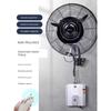 Cooling, Water Misting, Water Cooling, Humidification, Wall-Mounted, Remote-Controlled, Wall-Mounted Electric Fan with Strong Wind and Water Addition