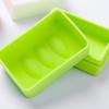 2pc Silicone Soap Box Travel Portable Daily Supplies Rubbing Brush Bath Face Washing Makeup Brush And Bathroom Soap B