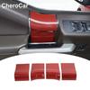 4pcs Inner Door Handle Panel Cover Trim For Ford F150 2015- Red Carbon Fiber