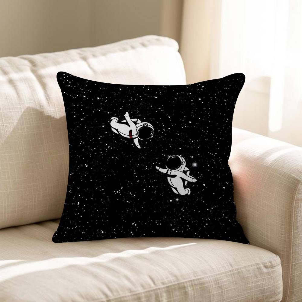 Astronauts Personalized Pillow Cover Kids Bedroom Wild Party Decor Pillowcase Kid Birthday Shower Gift