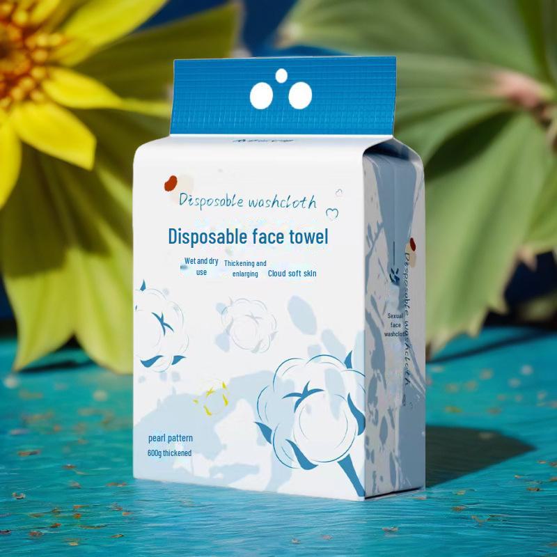 Verdickte Einweg-Gesichtstücher aus Baumwolle für Schönheitssalons - Hängendes & Ausziehbares Design, Großpackung zur Reinigung