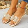 Fashion 2025 Fashion Ladies Shoes Open Toe Women's Slippers Summer New Butterfly-knot Daily Plus Size Best Seller Light Flat Slippers