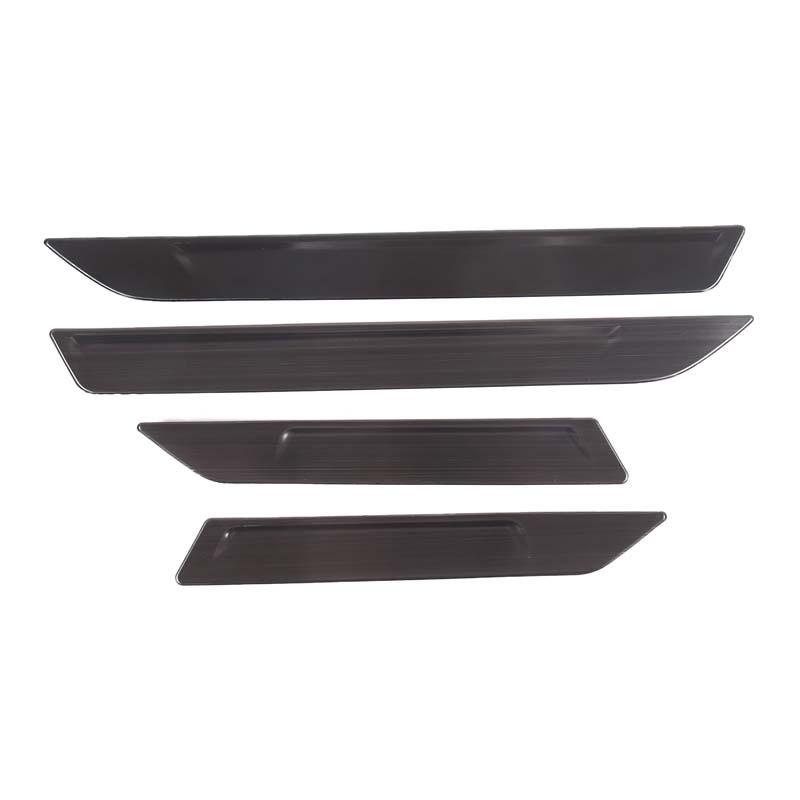 For Maserati Levante 2016-2017Stainless Steel Black Car Built-in Welcome Threshold Strip Sticker Car Protection Accessories