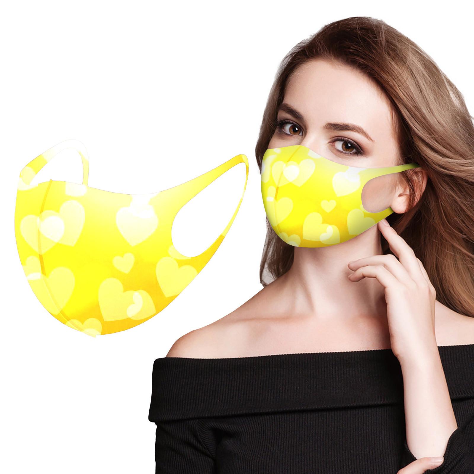 

Cloth Mask Print sun Is Not A Disposable Washable 1PCS жёлтый