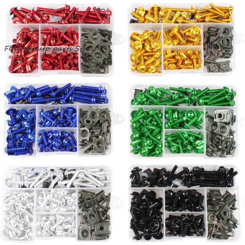 177-teiliges Motorrad CNC-Legierung Verkleidungsschraubenmuttern-Kit Für GSXR 600 750 1000 K1-K8 Z750 Z900 Z1000 Z800 400 300