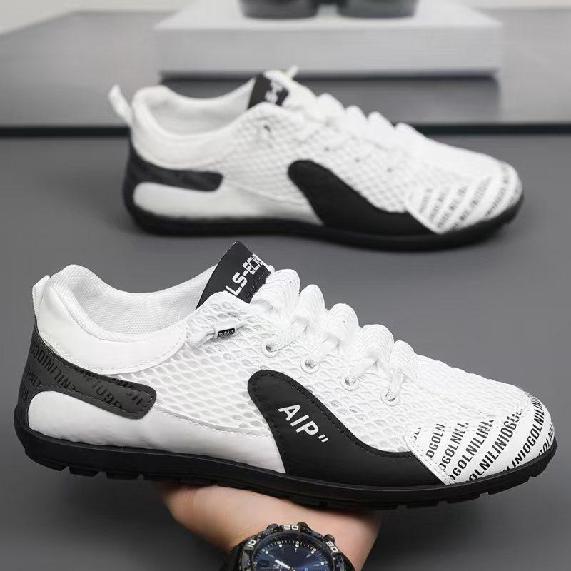 

Large mesh summer men s breathable sports shoes versatile soft sole lazy fashion business beanie shoes 44