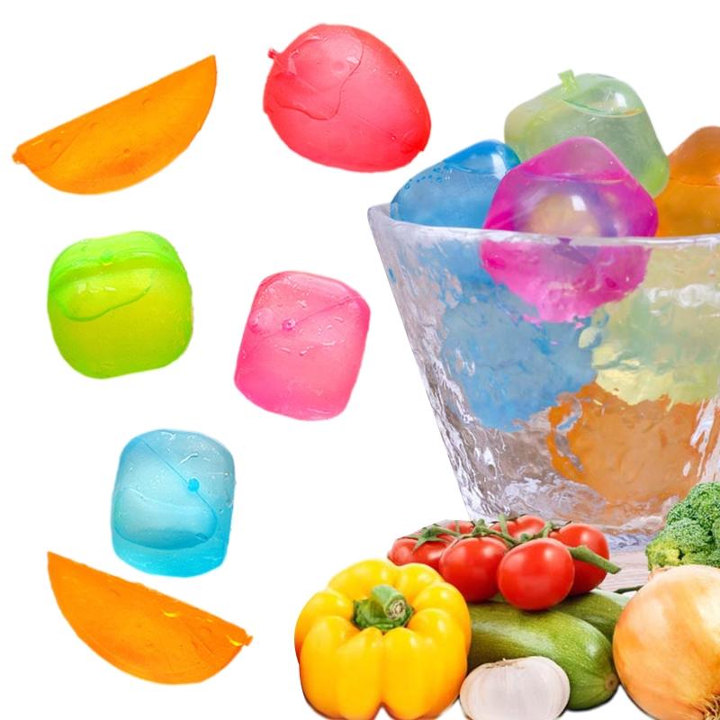 6 Pieces Refreezable Ice Cubes Washable Plastic Ice Cubes Reusable Non-Diluting Ice Cubes for Cocktails Drinks Vodka