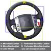 Hand Sewing Car Steering Wheel Cover Wrap For Land Rover Discovery 3 2005-2009