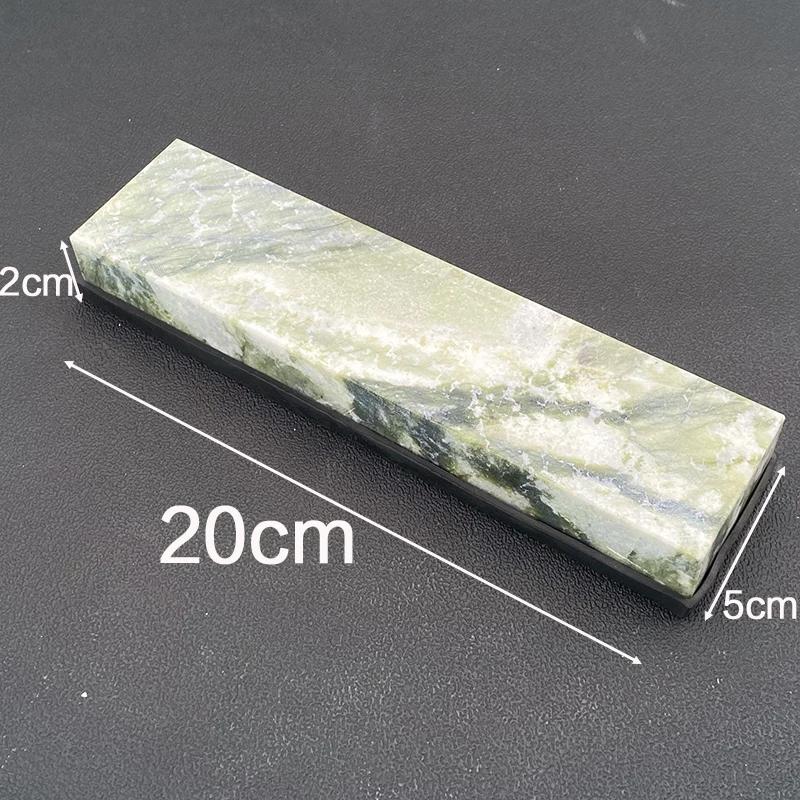 Big green sharpening stone base Natrual agate Boron carbide whetstone bar kitchen knife sharper oil honing whetstone Apex edge