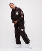 AVIREX VELOUR RAGLAN SLEEVE STAND ZIP A.C.D black 783-5230024