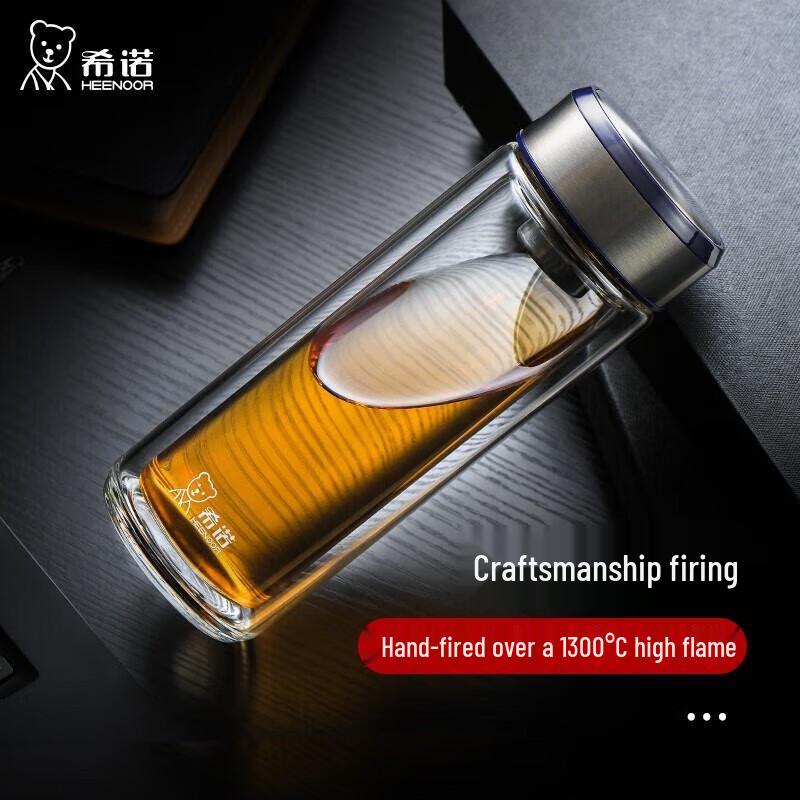 XINUO XN-6712 Double Wall Glass Tea Mug