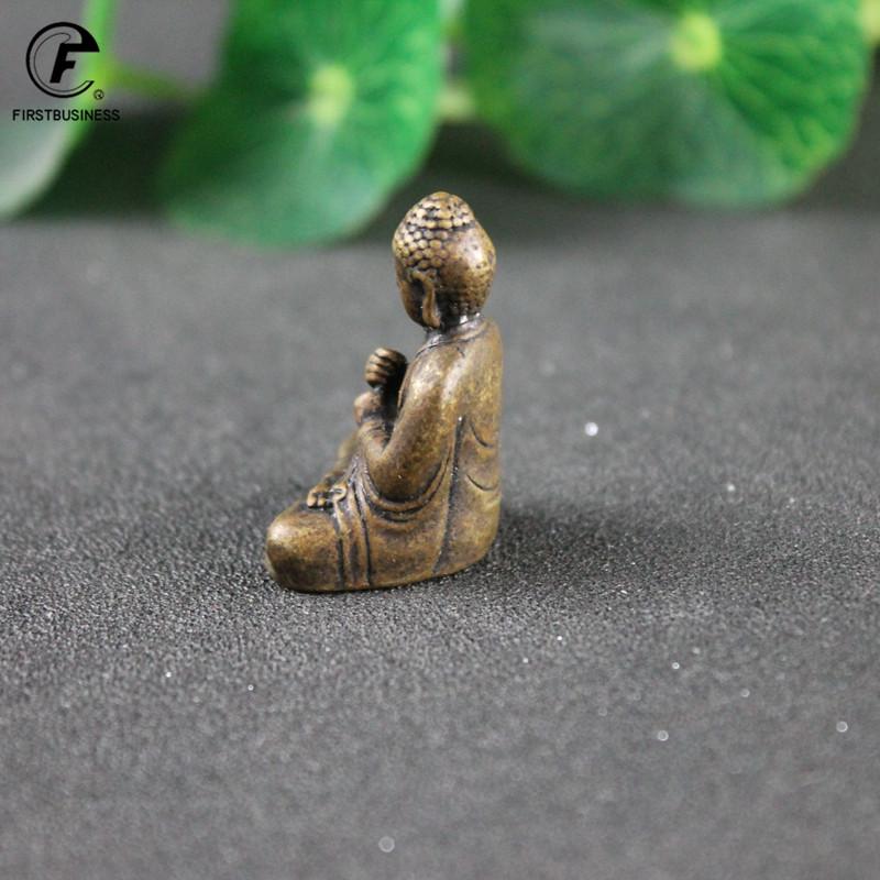 Copper Sakyamuni Buddha Miniature Figurine Home Decor Statue Brass Sculpture Office Desktop Decoration Car Ornaments Accessories