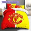 Set Lenzuola Trapunta Manchester United Copripiumino Federa Decorazione Casa Regalo di Compleanno (1 * copripiumino + 2 * federa, senza nucleo)