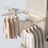 Wall Mounted Invisible Balcony Clothes Rack No Hole Balcony Folding Drying Rack  Bathroom