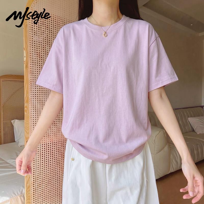 MJ STYLE Women s Pure Cotton Loose Short Sleeve T-shirt 2XL