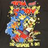 [USED] Tom and Jerry Vintage Print T-Shirt In Black with Large Print