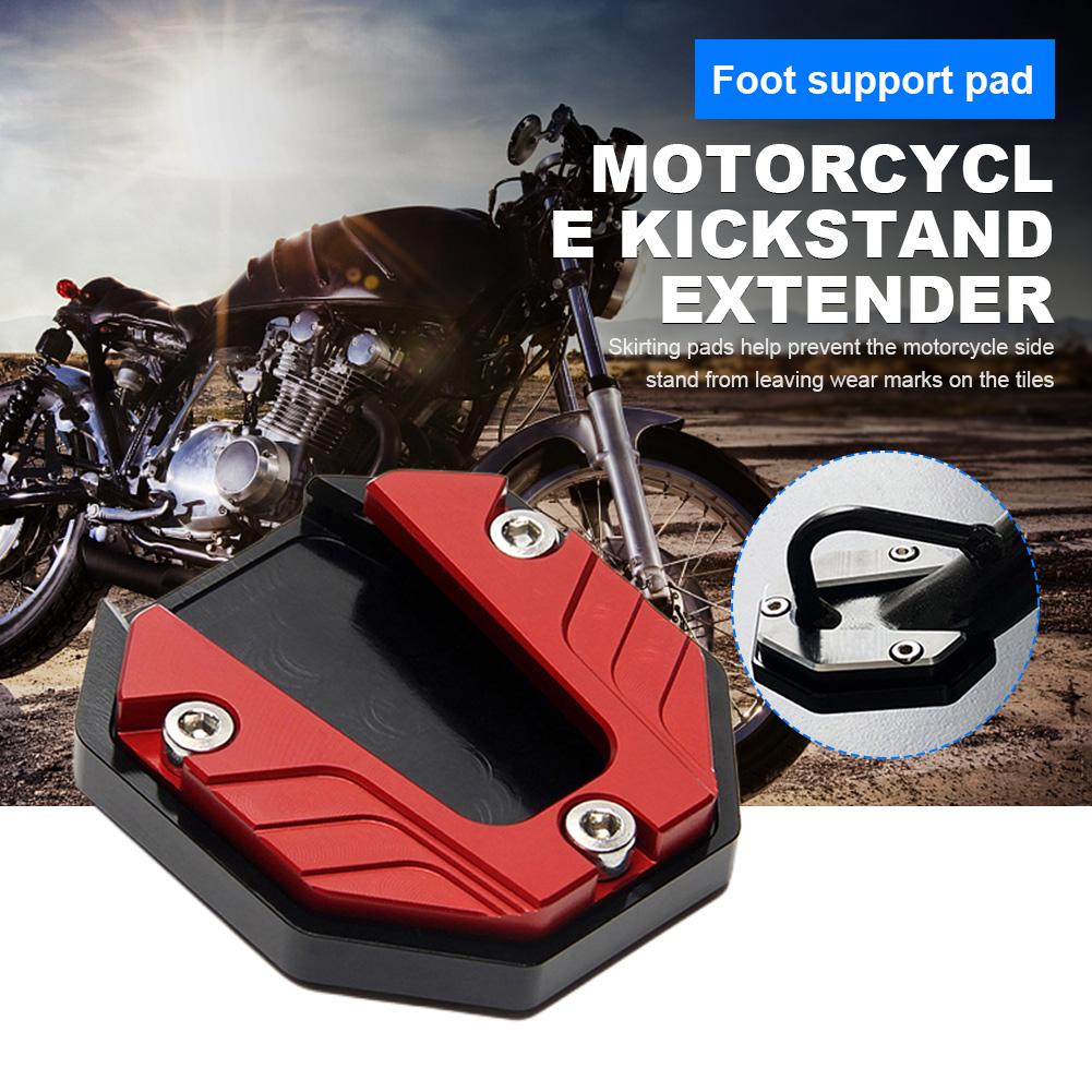 LF# Universal Enlarged Base Aluminium Alloy Kickstand Pad for Motorbike Scooter