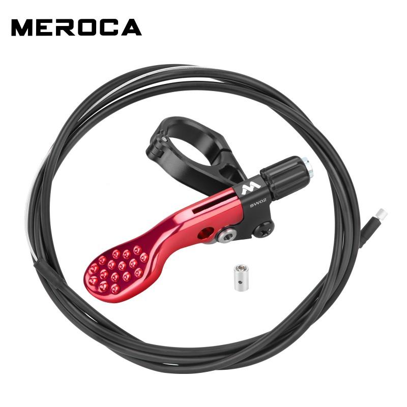 MEROCA SW02 Bicycle Dropper Seat Post Remote Lever Controller - Aluminum Alloy Cable-Operated Switch Mountain Road Bike
