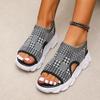 Mode Damen Slipper Sandalen Sommer 2025 Neue Mode Mesh Atmungsaktiv Hohle Freizeitschuhe für Damen Rutschfeste Bequeme Sandalen Damen