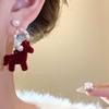 Cartoon Horse Horse Mascot Drop Earrings Fashion Jewelry Red Pony Earrings  Party