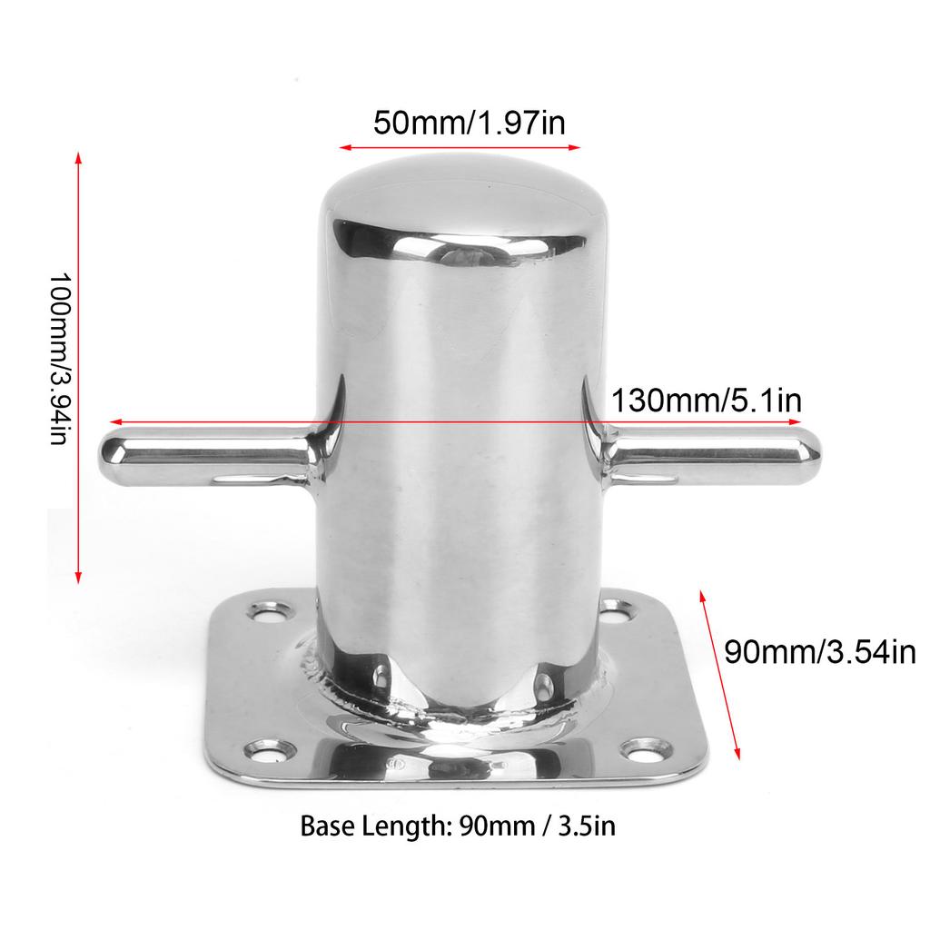 316 Stainless Steel Single Mooring Bitt Heavy Duty   Bollard Cleat Marine Hardware Accessories