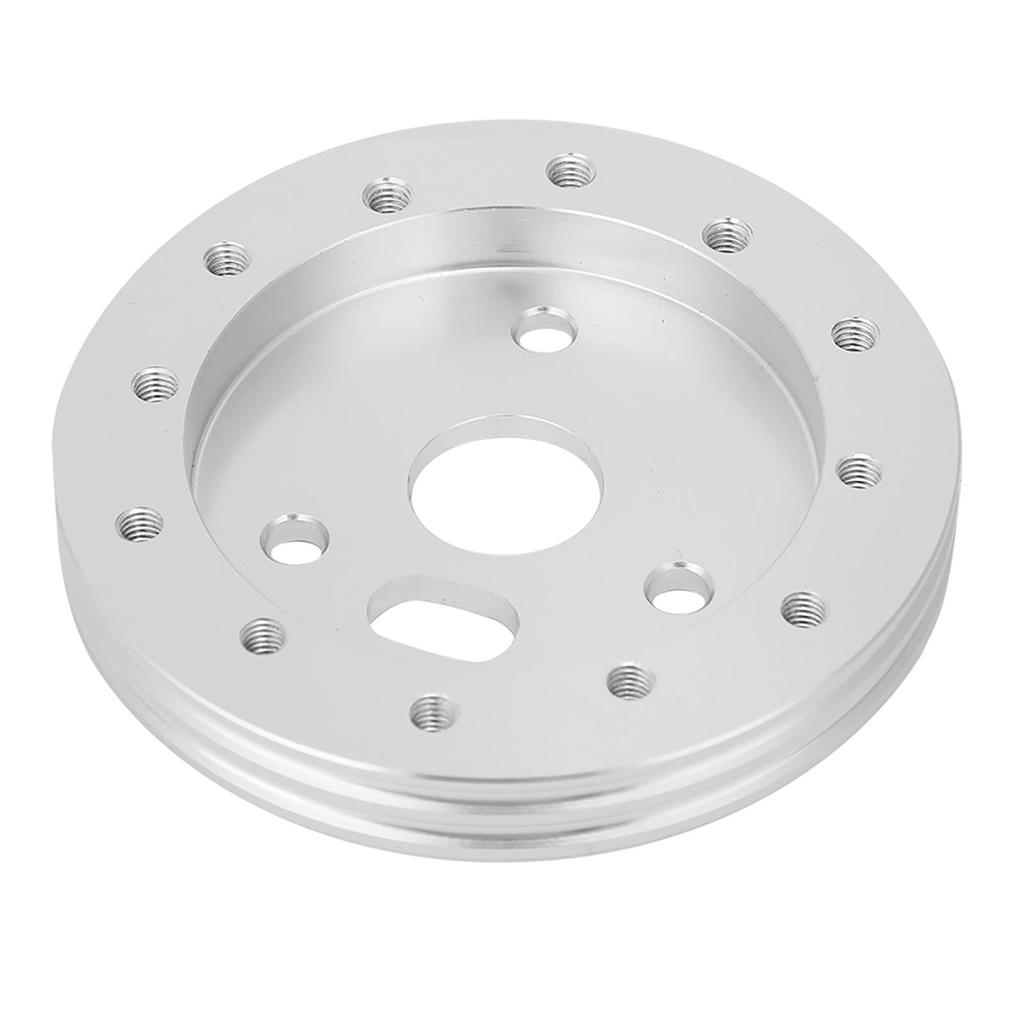 Universal Steering Wheel to Grant 3 Hole 0.5in Hub Spacer Pad for 6 Hole Adapter(Silver)
